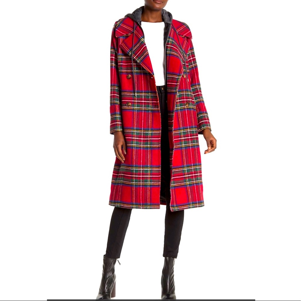 Avec Les Filles Plaid Coat